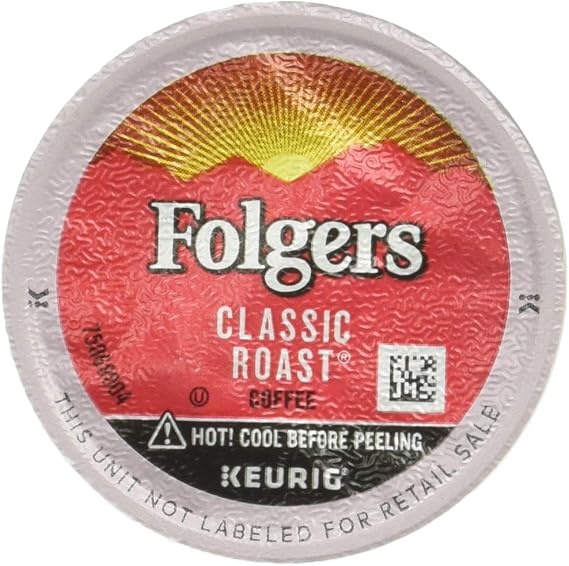 Folger's Medium Classic Roast Coffee 100 K Cup Pods/ 0.28 Ounce Net Wt 28.2 Ounce, Rich + Smooth, 28.2 Ounce