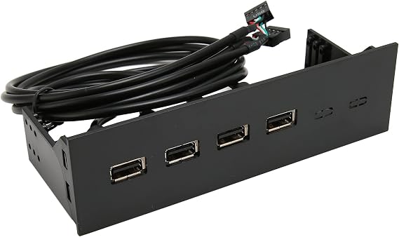 5.25 Inch USB2.0 Front Panel Hub, 19Pin Front Panel Adapter 4 USB2.0 Optical Drive Front Panel, USB Hubs Computer Expansion Board Internal Front Metal Panel for Computer Case