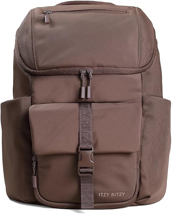 Itzy Ritzy Belong Bucket Backpack w/ 16 Pockets & Changing Pad (Chocolate)