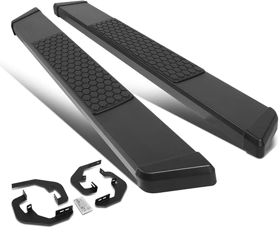DNA Motoring 5.5 Inches Running Boards Compatible with 07-19 Silverado/Sierra 2500HD 3500HD Standard Cab, Powdercoated Step Bars, STEPB-ZTL-8236-SSBK