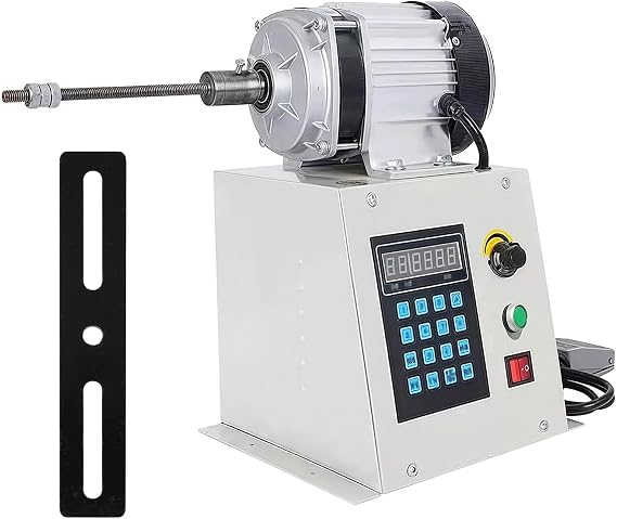 Automatic Coil Winding Machine, Digital Control Coil Winder with Stepless Speed Adjustable, Auto-Stop & Reverse Rotation, Winding Tools,for Motor Coil, Guitar Pickup Coils