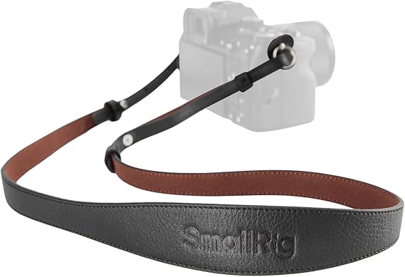 SMALLRIG Universal Leather Camera Neck Shoulder Strap for DSLR, Adjustable 100 to 110cm (39 to 43in), Max Load 10kg (22lb)