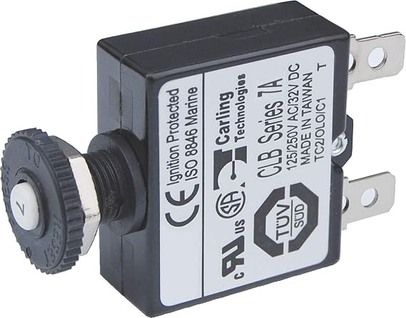Blue Sea Systems 7053 Circuit Breaker Push Button 7A, Blue