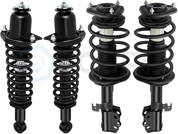 ECCPP 4pcs Front and Rear Pair Premium Quality Complete Strut Assembly Shock Absorber for 2003-2008 for Toyota Corolla 172115 172114 171373
