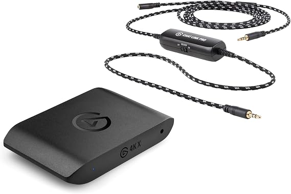 Elgato 4K X External Capture Card & Chat Link Pro USB Type-C, for PS5, PS4, Nintendo Switch, Capture Voice Chat, Gameplay Sound, Extra Long Cable