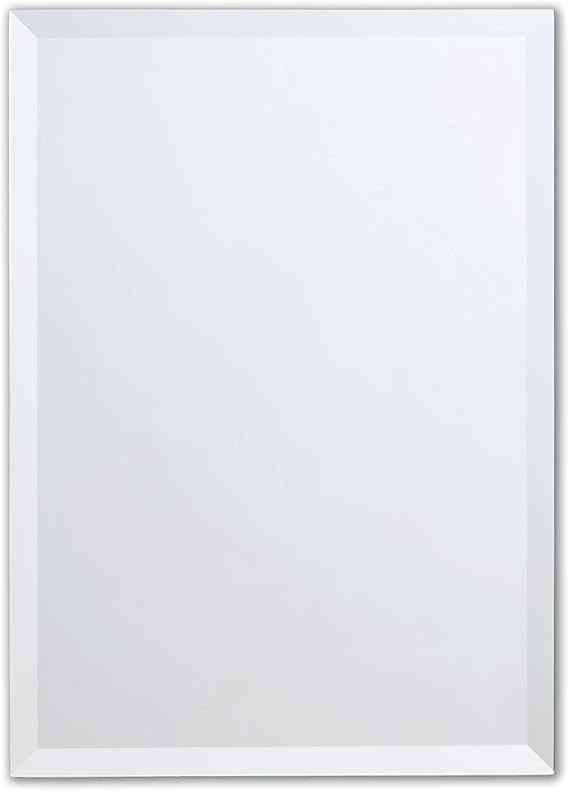 Better Bevel 20" x 30" Frameless Rectangle Mirror | 1" Beveled Edge | Copper-Free | Bathroom Wall Mirror