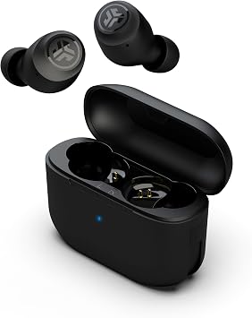 JLab Go Air Pop+ True Wireless Earbuds, In Ear Headphones, Bluetooth Earphones, 35H Playtime Ear Buds, Bluetooth Earbuds with Microphone, USB-C Charging Case, Dual Connect, EQ3 Sound, Midnight Black
