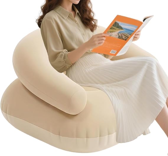 Inflatable Lounger,Quick Inflation Chair | Portable Inflatable Couch for Camping | for Beach Tailgating Vacation Festival Music Resting Reading Napping
