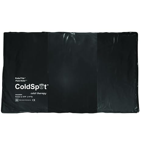 Relief Pak 11-1252 Urethane Cold Pack, Over Size, Black: Urethane, Oversize, 11" X 21"
