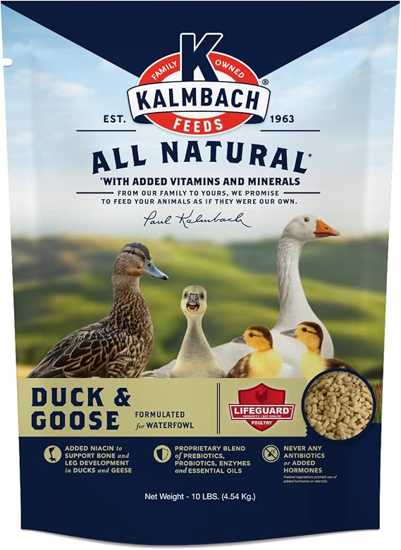 Kalmbach Feeds 18% All Natural Duck and Goose Feed Mini Pellet, 10 lb Bag