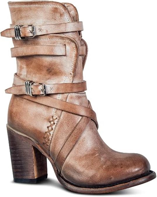 ZDLJYL Women's Wide Width Ankle Boots - Low Heel Side Zipper Slouchy Mid Calf Boots Short Booties Riding Boots for Women