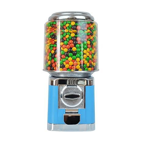 Gumball Machine, Candy Gumball Vending Machine, Commercial Candy Dispenser Machine, Automatic Candy Gumball Dispenser Machine for Home & Gaming Stores (Blue)