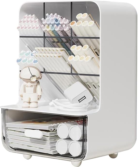 Desktop Drawer Organizer - Desktop Stationery Organizer - Multi-functional Pen Holder Desktop Stationery Organizer for Work, School,Home Supplies