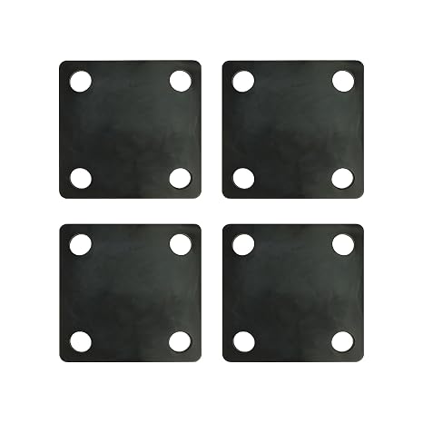 8X8 Weldable Square Steel Metal Baseplate - A36 Steel Plate - High-Quality Steels Plate Base for Structure Support | 4 Pieces