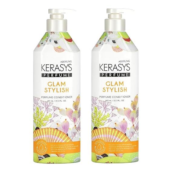 Kerasys Perfume Conditioner 20.3 fl oz / 600 ml, 2 Pack (Glam Stylish)