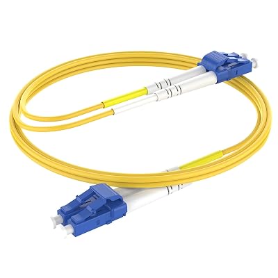 GESD LC to LC Duplex Fiber Patch Cable 3M 9.84ft, OS1OS2 Single Mode 9125m SMF, LSZH Jacket, LC UPC Cables, 1G10G Ethernet Duplex Jumper Cord for Data Center, Enterprise, Telecom 6-Pack