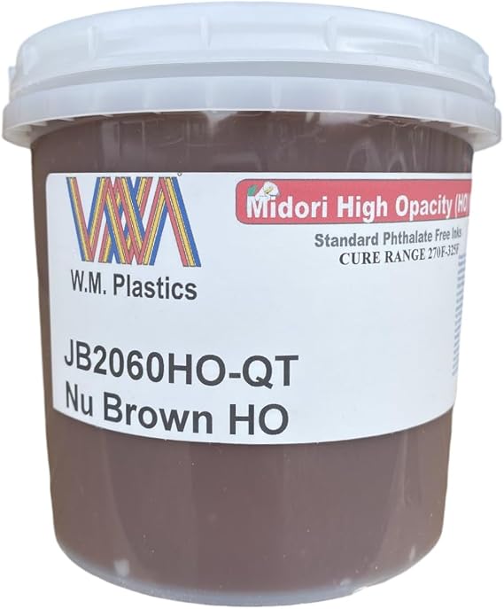 Plastisol Ink for Screen Printing-Quart (Nu Brown High Opaque)