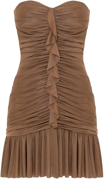Moonlight Jersey Strapless Mini Dress