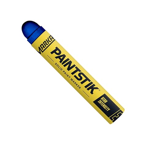 Markal 88625- Painstik High-Intensity Solid Paint Marker (Old E Paintstik) for Coding, Identification, Layout and Assembly Work, Fast Drying, for Dimly Lit Areas, Blue (12 Pk) Made in USA