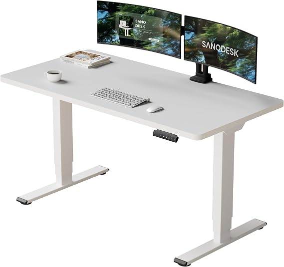 SANODESK Dual Motor Standing Desk 220lbs Height Adjustable Desk