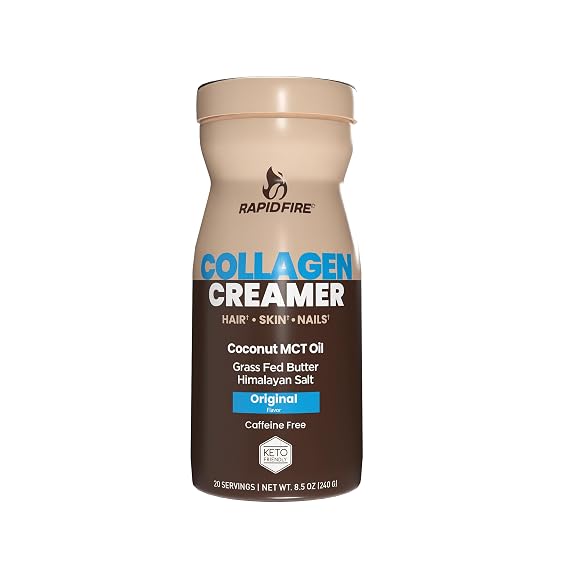 Collagen Creamer with MCT Oil for Coffee or Tea, Supports Energy and Metabolism, Weight Loss Diet for Hair, Skin, Nails, 7.65 Oz