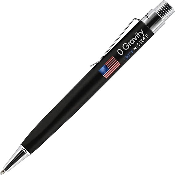Fisher Space Pen Black Rubber Finish Zero-Gravity Pressurized Ballpoint Pen