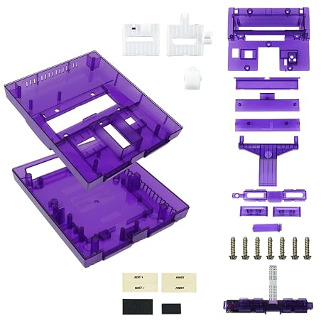BITFUNX SNES Replacement Shell Upgraded (Tran-purple)
