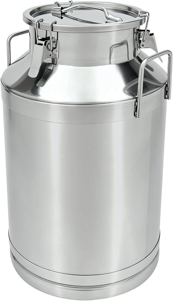 Milk Can 60L/15.8Gal Stainless Steel Milk Jug with Sealed Lid, Carry Handle