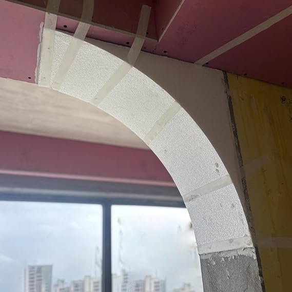 Lightweight Foam Arch Kit for Doorway, Set of 2 Precurved Door Arch Molding, Interior Living Room Bedroom Decorative Door Frame Covers(18x18x18cm/7.1x7.1x7.1")