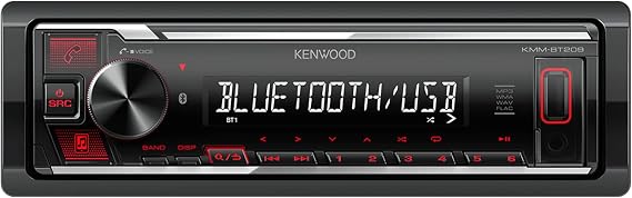 Kenwood KMM-BT209 Single Din Digital Media Receiver with Bluetooth and Digital Radio