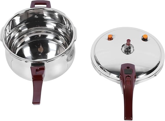 Stainless Steel Pressure Cooker, 80KPA Large Capacity Stainless Steel Pressure Cooker for Kitchen (6L)