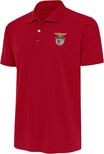 Antigua Benfica Men's Statement Polo - Performance Soccer Fan Golf Shirt - Moisture-Wicking 100% Polyester