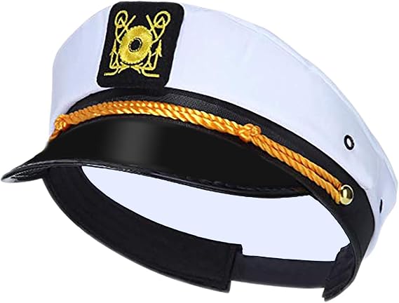 dodowin Captain Sailor Hats for Men Women Adults, Yacht Rock Party Attire