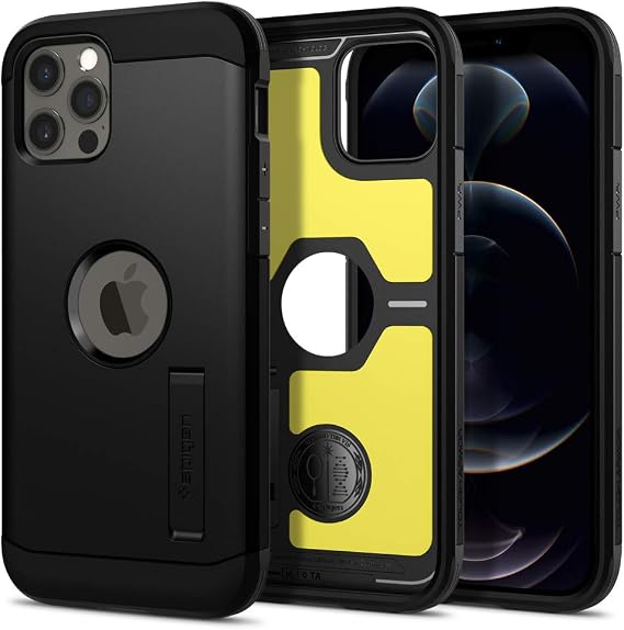 Spigen for iPhone 12 Pro Case, Tough Armor Case for iPhone 12 & 12 Pro - Black