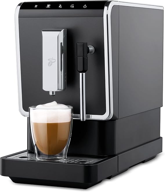 Tchibo Esperto Latte Fully Automatic Coffee Machine (19 bar 1470 Watt) Anthracite (incl. 1 kg Barista Caffè Crema)