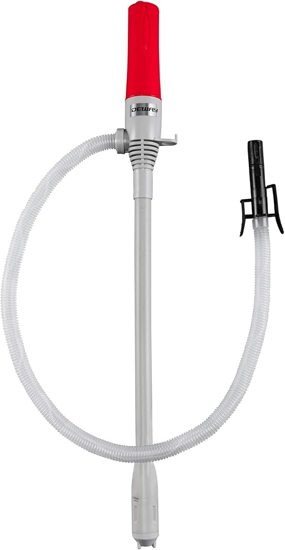 DEWAY Fuel Transfer Pump, Auto Stop, Battery Powered, Gray, Large