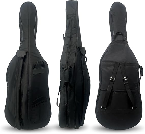 Vetimobato Cello Gig Bag 4/4 Full Size - Padded Soft Case with Backpack Straps Accessories Pocket Water-Resistant Lightweight Portable Instrument Cello Bag Cover Cloth for Travel Storage (4/4 Style 1)