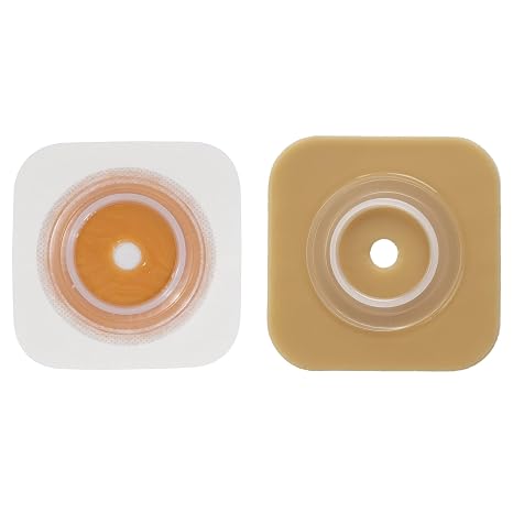 ConvaTec 401575 SUR-FIT Natura Two-Piece Stomahesive Skin Barrier, No Tape Collar, Cut-to-Fit, 1-3/4" Flange, 4" Length, 4" Width, Pack of 10