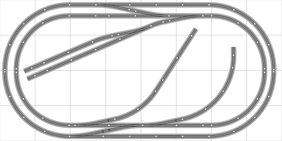 Train Layout #002D Train Set HO Scale 4' X 8' DCC Switches Using Bachmann E-Z Track