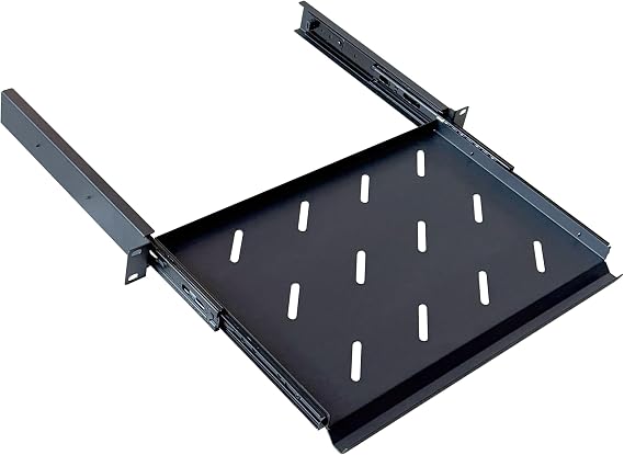 1U Rack Mount Vented Sliding Shelf for 19" Server Cabinets - 1 Piece