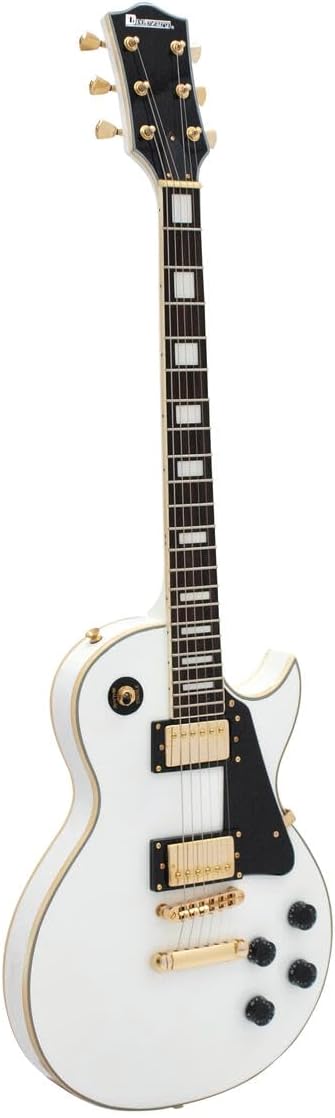 Dimavery Lp-520 E-Guitar, White/Gold