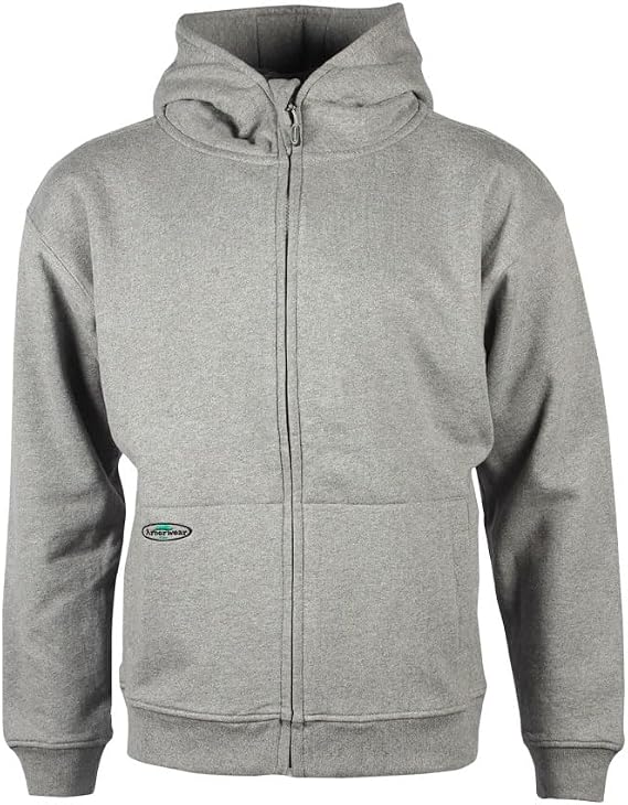 Arborwear Double-Thick Full Zip Hoodies for Men - Heavyweight Cotton Fleece Mens Sweatshirt with Inner and Handwarmer Pockets