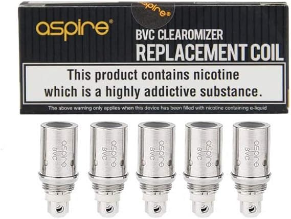 Aspire BVC coils 1.8 ohm 5 pcs for K1 K2 CE5 CE5-S ET Vivi Nova Mini Vivi Nova Maxi Mini E-Pen atomiser Stealth K Lite Kit-Nicotine Free