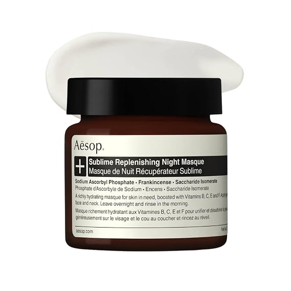 Aesop Sublime Replenishing Night Masque | Hydrating Masque with Vitamins B, C, E, and F | Overnight Mask for Dry, Dehydrated, Dull, Patchy Skin | 2.1oz / 60mL