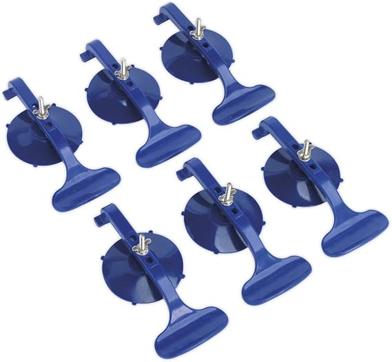 Sealey RE006 6pc Suction Clamp Set, Blue