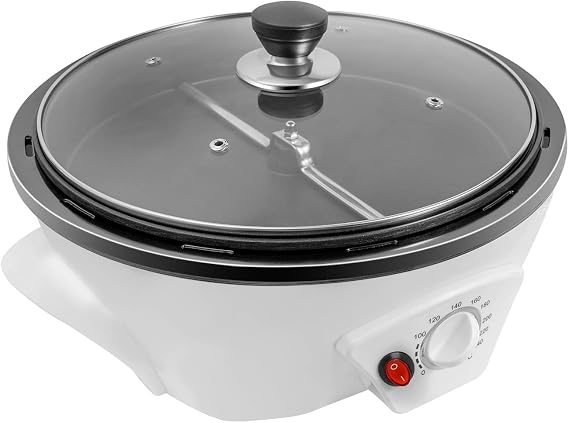 500g Coffee Bean Roaster, Household Coffee Bean Roaster Machine, Non-stick Pot Adjustable Temperature Coffee Roaster for Beginner Roasting Cafes Families Clubs