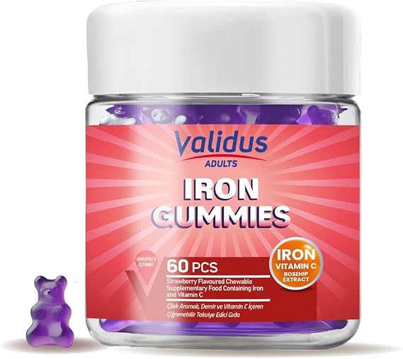 Validus Iron Vitamin C Rosehip Extract 60 Gummies