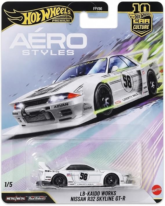 Hot Wheels Premium Car Culture LB-Kaido Works Nissan R32 Skyline GT-R JKF05