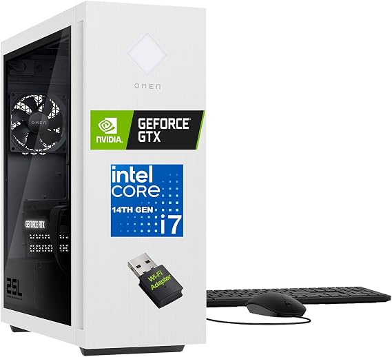 HP Gaming PC OMEN 25L Desktop, i7-14700F, 16GB RAM 512GB SSD GTX 1660S 6GB
