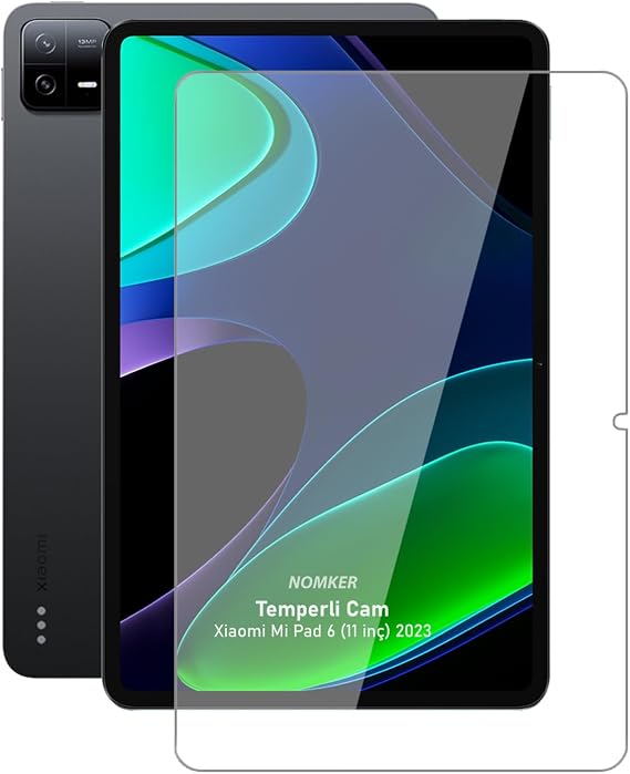 Nomker Xiaomi Mi Pad 6 (11 inç) Temperli Ekran Koruyucu Kırılmaz Cam 2023